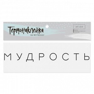 Термонаклейка для текстиля «Мудрость» — 19,5 × 2 см