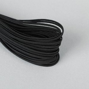 Тесьма отделочная «Сутаж», 2,5 мм, 20 ± 1 м, цвет чёрный