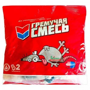 Тесто 100 гр Гремучая смесь, для уничтожения мышей, серых и черных крыс