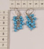 Серьги с бирюзой. 95001БР