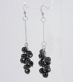 Серьги с змеевиком. 95005ЗМ