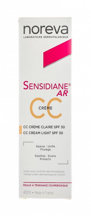 Норева Сенсидиан AR CC Крем SPF 30 светлый тон, 40 мл (Noreva, Sensidiane)