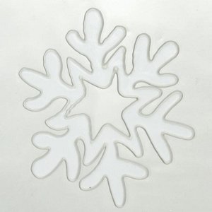 Наклейка на стекло "Белоснежная снежинка" 10,5х12 см