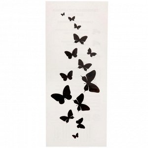 Татуировка на тело ""Черные бабочки"" 5,5х12 см