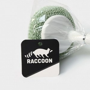 Щётка для мытья посуды с пластиковой губкой Raccoon Breeze, 30x6 см