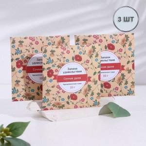 Аромасаше "Запахи удовольствия", набор 3 шт, дыня, вес 10г, 10х10,5 см