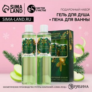 Подарочный набор «С новым годом», гель для душа и пена для ванны, 2x250 мл, Чистое счастье