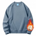Мужской утепленный свитшот однотонный