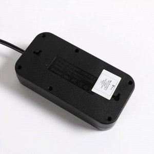 Универсальный сетевой удлинитель, фильтр, 3 розетки, 3 USB, 1 Type-C, 17,2х8,7х4см