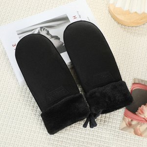 Варежки зимние, теплые, женские, экозамша