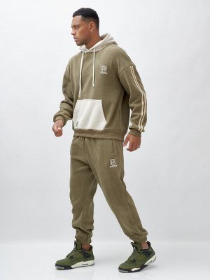 MTFORCE Спортивный костюм мужской демисезонный на флисе цвета хаки 325Kh