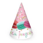 Колпачок &quot;С Днем Рождения&quot; Макаруны 6 шт