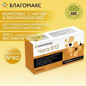 Чага В12 капс. 0,48г №60 Благомакс (БАД)