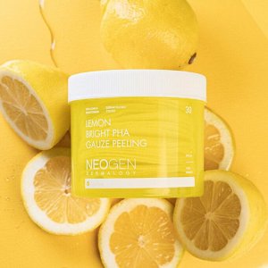 Neogen Dermalogy Lemon Bright PHA  Gauze Peeling Осветляющие пилинг-пэды с лимоном 30шт*30гр