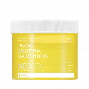 Neogen Dermalogy Lemon Bright PHA  Gauze Peeling Осветляющие пилинг-пэды с лимоном 30шт*30гр
