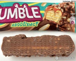 JUMBLE Батончик Вафля с карамельной начинкой и Арахисом, покрытый шоколадной глазурью, 6 x 36г