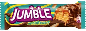 JUMBLE Батончик Вафля с карамельной начинкой и Арахисом, покрытый шоколадной глазурью, 6 x 36г