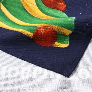 Набор полотенец Доляна «Встречайте новый год» 28x46 см - 3 шт., 100% хл, рогожка 164 г/м²