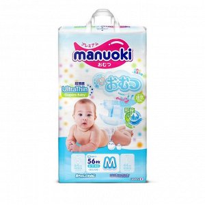 Подгузники Manuoki Ultrathin M 6-11 кг, 56 шт.