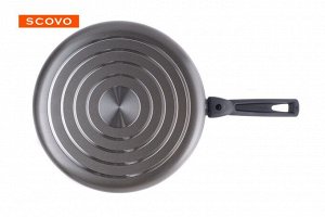 Сотейник антипригарный 24см съемная ручка стеклянная крышка Discovery ТМ Scovo