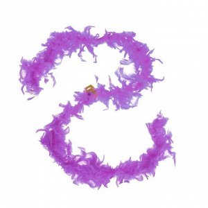 Карнавальный шарф-перо 180 см, 60 г, цвет фиолетовый