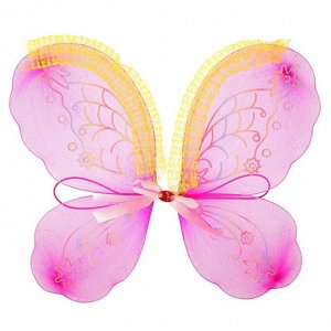 Карнавальные крылья «Бабочка» с узорами, для детей, цвет фуксии