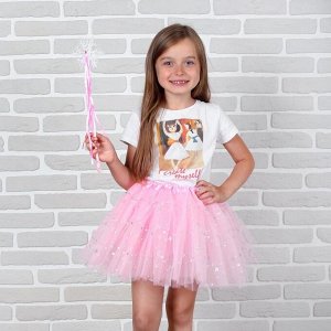 Карнавальный набор «Фея», 2 предмета: жезл, юбка, 3-5 лет, цвет розовый