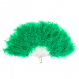 Веер пуховой, 30 см, цвет зелёный