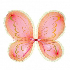 Карнавальные крылья «Бабочка» с узорами, для детей, цвет красный