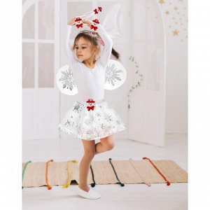 Карнавальный набор «Снежинка», 4 предмета: крылья, жезл, юбка, ободок, 3-5 лет