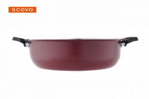 Жаровня антипригарная 26см 2 ручки стеклянная крышка Expert ТМ Scovo