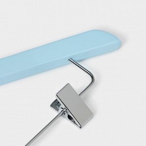 Плечики - вешалки для одежды LaDо?m, 3 шт, детские, с зажимами, 31,5x21,5 см, цвет голубой