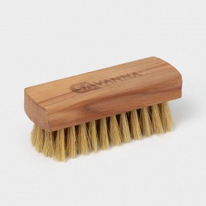 Щётка для обуви SAVANNA, 10?3,5 см, 59 пучков, натуральный волос
