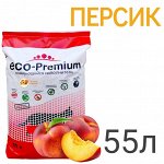 Наполнитель &quot;ECO-Premium ПЕРСИК&quot;, комкующийся (древесное волокно) 55 л