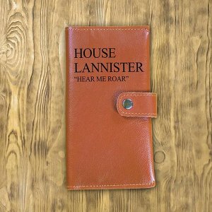 Клатч на кнопке большой "House Lannister" , рыжий