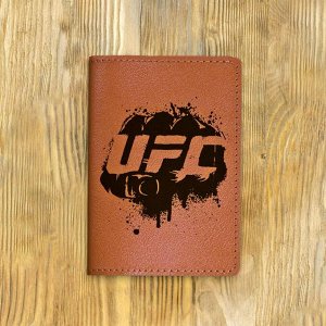 Обложка на паспорт "UFC", рыжая