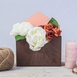 Кашпо-конверт, персиковый, 22 ? 18 ? 8 см