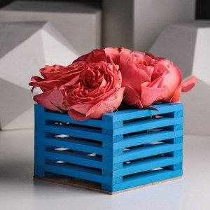 Ящик для цветов 13 х 13 х 9 см, синий