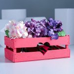 Ящик реечный &quot;Сердце&quot;, красный, 24.5 х 13.5 х 9 см