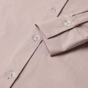 Рубашка женская удлиненная MINAKU: Casual Collection цвет серо-розовый