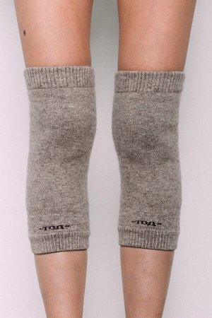 Наколенники из натуральной шерсти длинные, 100% шерсть, цвет серый, Монголия