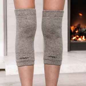 Наколенники из натуральной шерсти длинные, 100% шерсть, цвет серый, Монголия