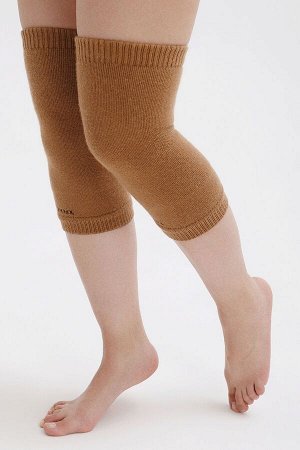 Наколенники из натуральной шерсти длинные, 70% шерсть, размер F, цвет рыжий, Монголия