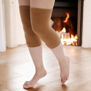 Наколенники из натуральной шерсти длинные, 70% шерсть, размер F, цвет рыжий, Монголия