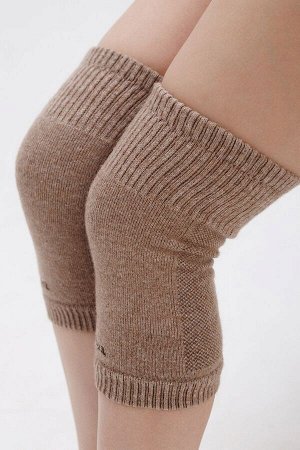 Наколенники из натуральной шерсти короткие 70% шерсть, размер F, цвет коричневый, Монголия