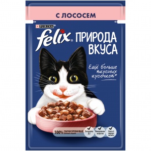 Felix Природа Вкуса пауч 85гр д/кош Лосось (1/24)