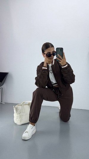 Костюм тройка с курткой бомбер