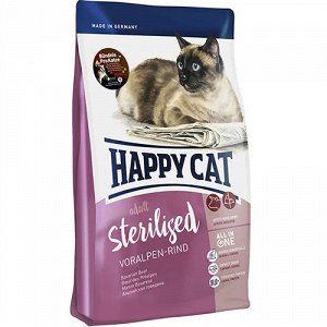 Happy Cat Fit&Well Sterilised д/кош кастрир/стерил Говядина 1,4кг