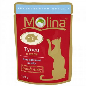 Molina пауч 100гр д/кош Тунец/Желе (1/24)