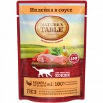 Nature&#039;s Table пауч 85гр д/кош Индейка/Соус (1/24)